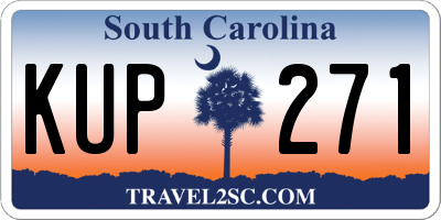 SC license plate KUP271