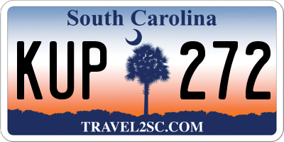 SC license plate KUP272
