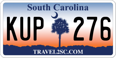 SC license plate KUP276