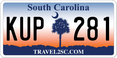 SC license plate KUP281