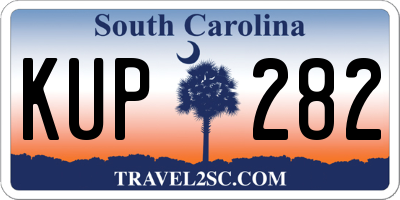 SC license plate KUP282