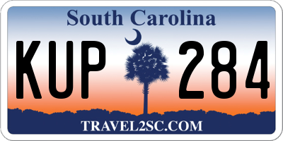SC license plate KUP284