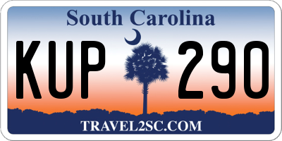 SC license plate KUP290