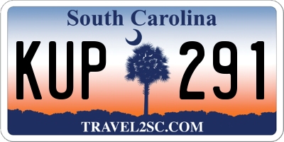 SC license plate KUP291