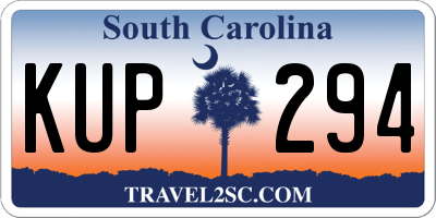 SC license plate KUP294