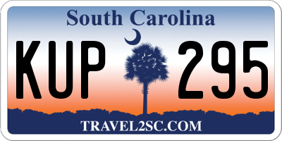 SC license plate KUP295