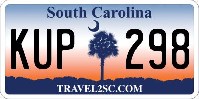 SC license plate KUP298