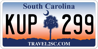 SC license plate KUP299
