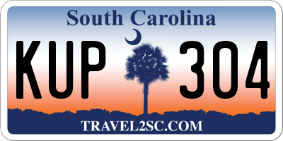 SC license plate KUP304