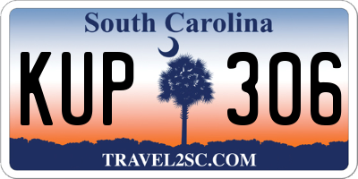 SC license plate KUP306