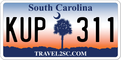 SC license plate KUP311
