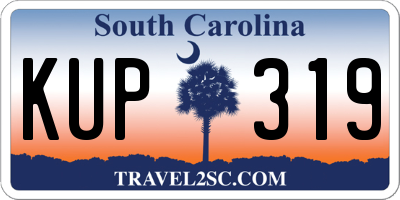 SC license plate KUP319