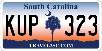 SC license plate KUP323