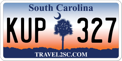 SC license plate KUP327