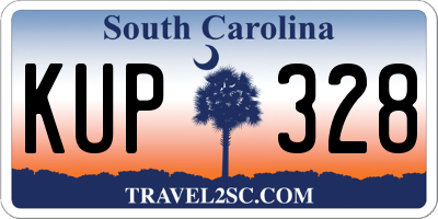 SC license plate KUP328