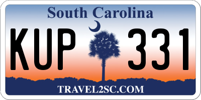 SC license plate KUP331