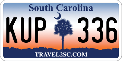 SC license plate KUP336