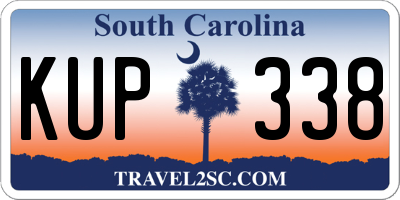 SC license plate KUP338