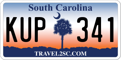 SC license plate KUP341