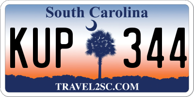 SC license plate KUP344
