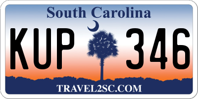 SC license plate KUP346