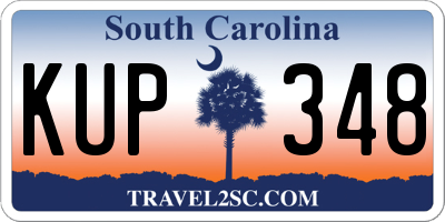 SC license plate KUP348