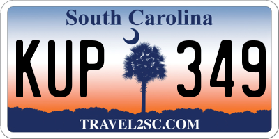 SC license plate KUP349
