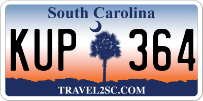 SC license plate KUP364