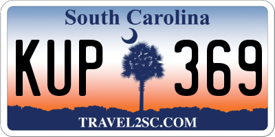 SC license plate KUP369
