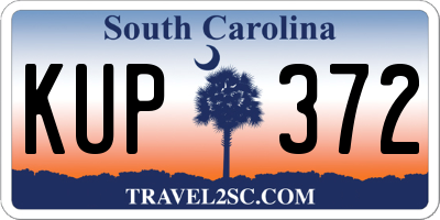 SC license plate KUP372