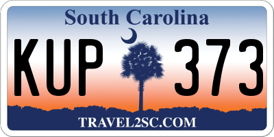 SC license plate KUP373
