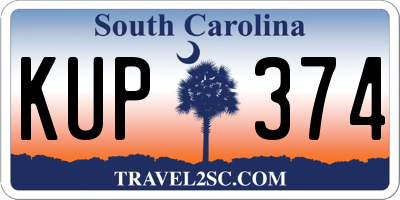 SC license plate KUP374