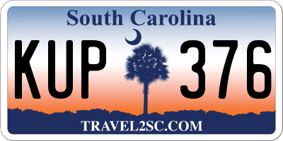 SC license plate KUP376