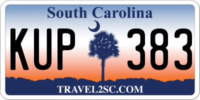 SC license plate KUP383