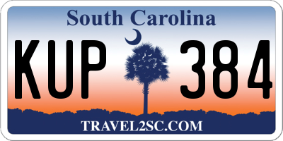 SC license plate KUP384