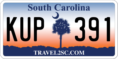 SC license plate KUP391