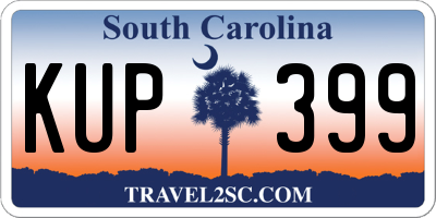 SC license plate KUP399