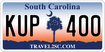 SC license plate KUP400