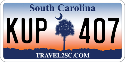 SC license plate KUP407