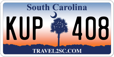 SC license plate KUP408