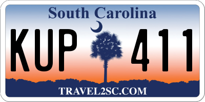 SC license plate KUP411