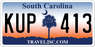 SC license plate KUP413