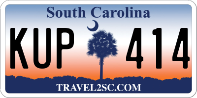 SC license plate KUP414