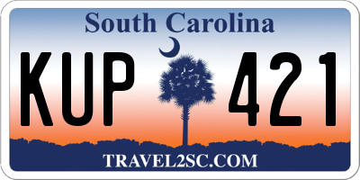 SC license plate KUP421