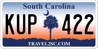 SC license plate KUP422