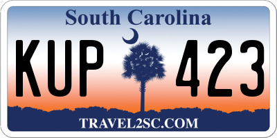 SC license plate KUP423