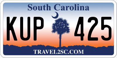 SC license plate KUP425