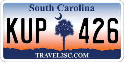 SC license plate KUP426