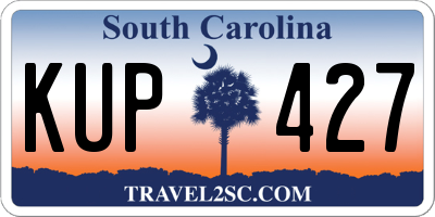 SC license plate KUP427