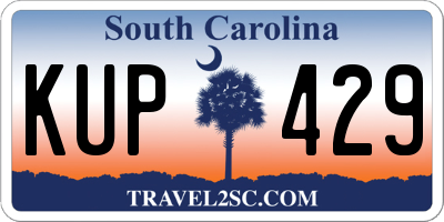 SC license plate KUP429